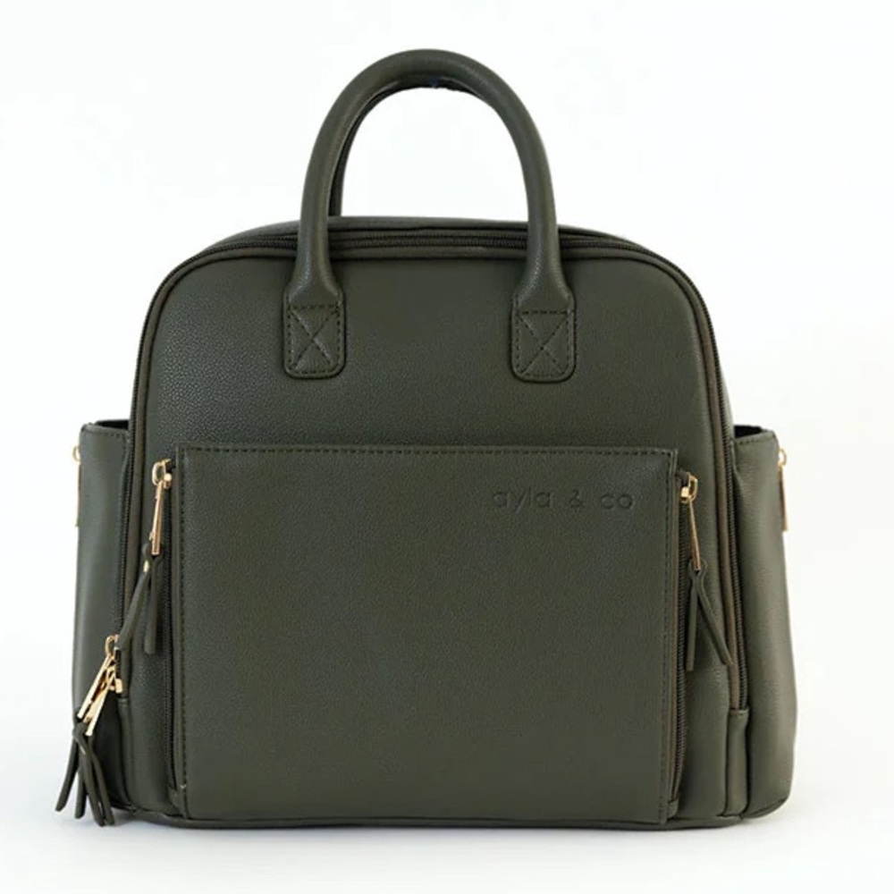ayla & co Olive Green Baby Bag Backpack